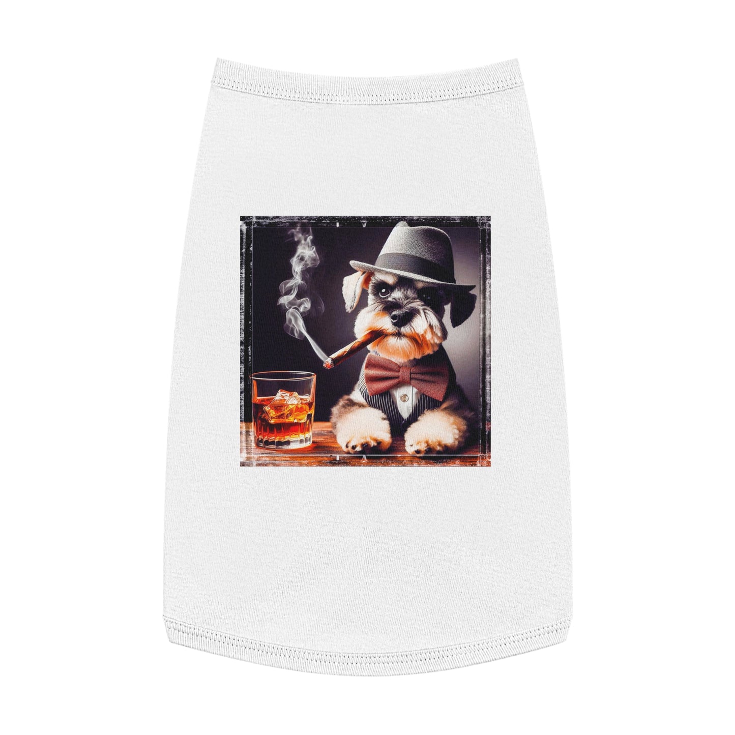 Pet Tank Top Miniature Schnauzer Pets Printify L White 