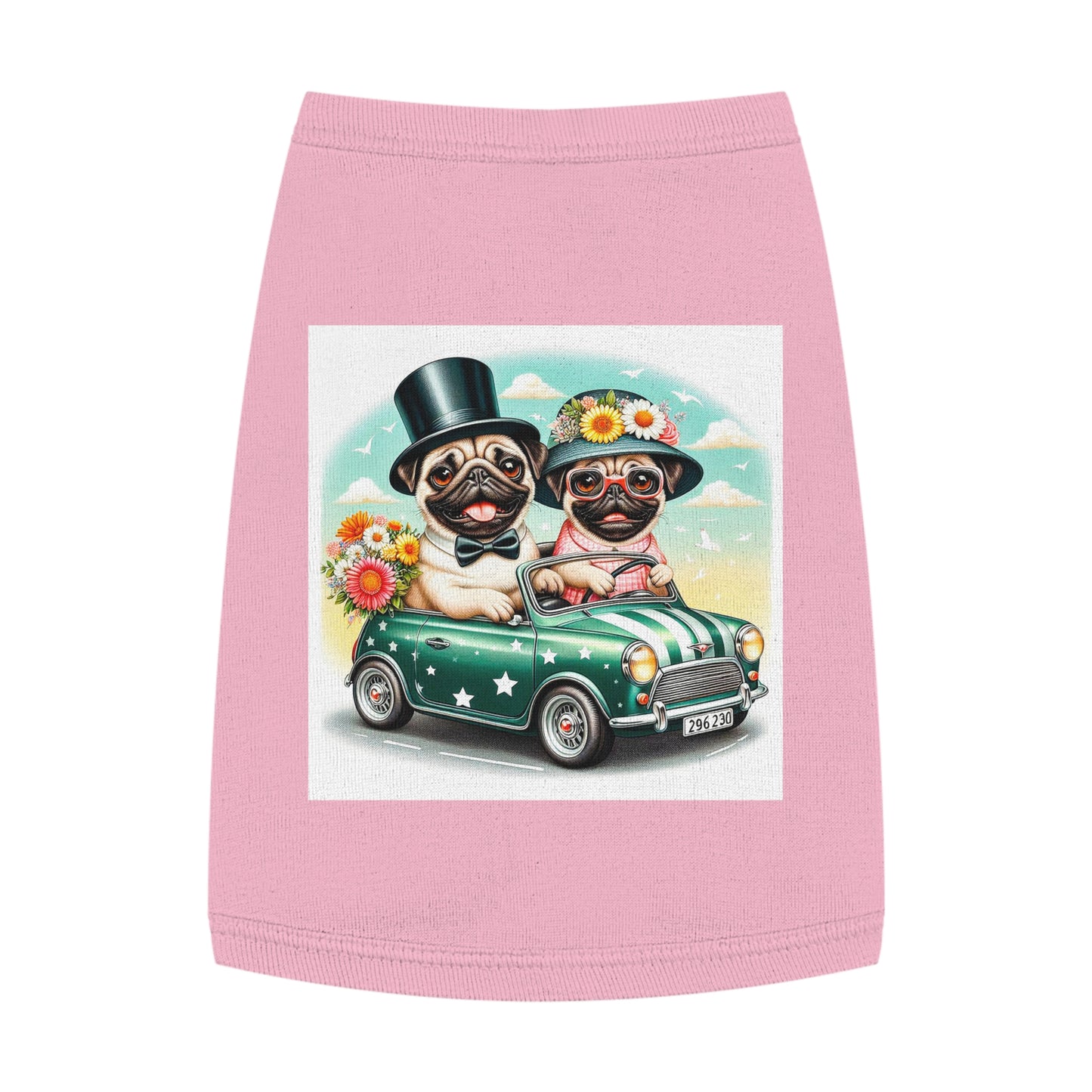 Wacky Pet Tank Top Pug Pets Printify M Pink 