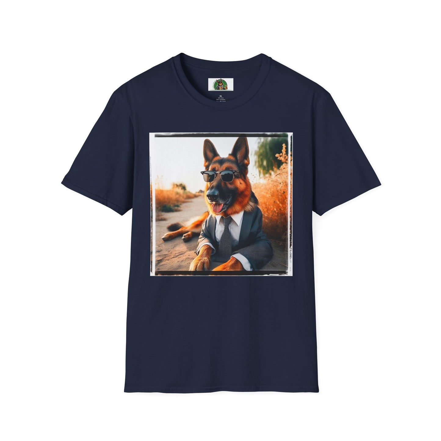 German Shepherd suit and beach T-Shirt Printify Navy S