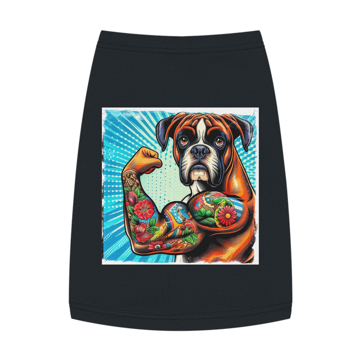 Pet Tank Top Boxer Pets Printify M Black 