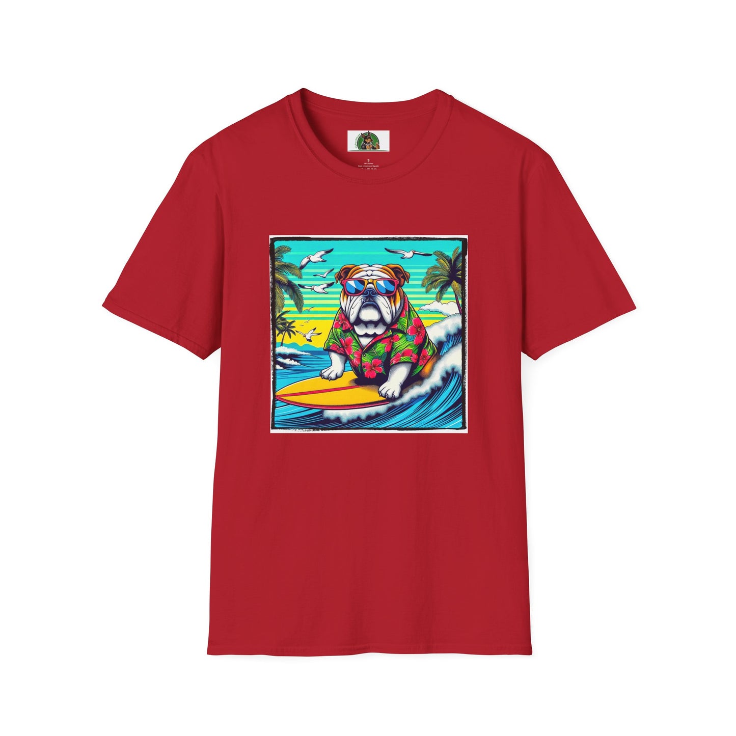 Bulldog T-Shirt Printify S Cherry Red