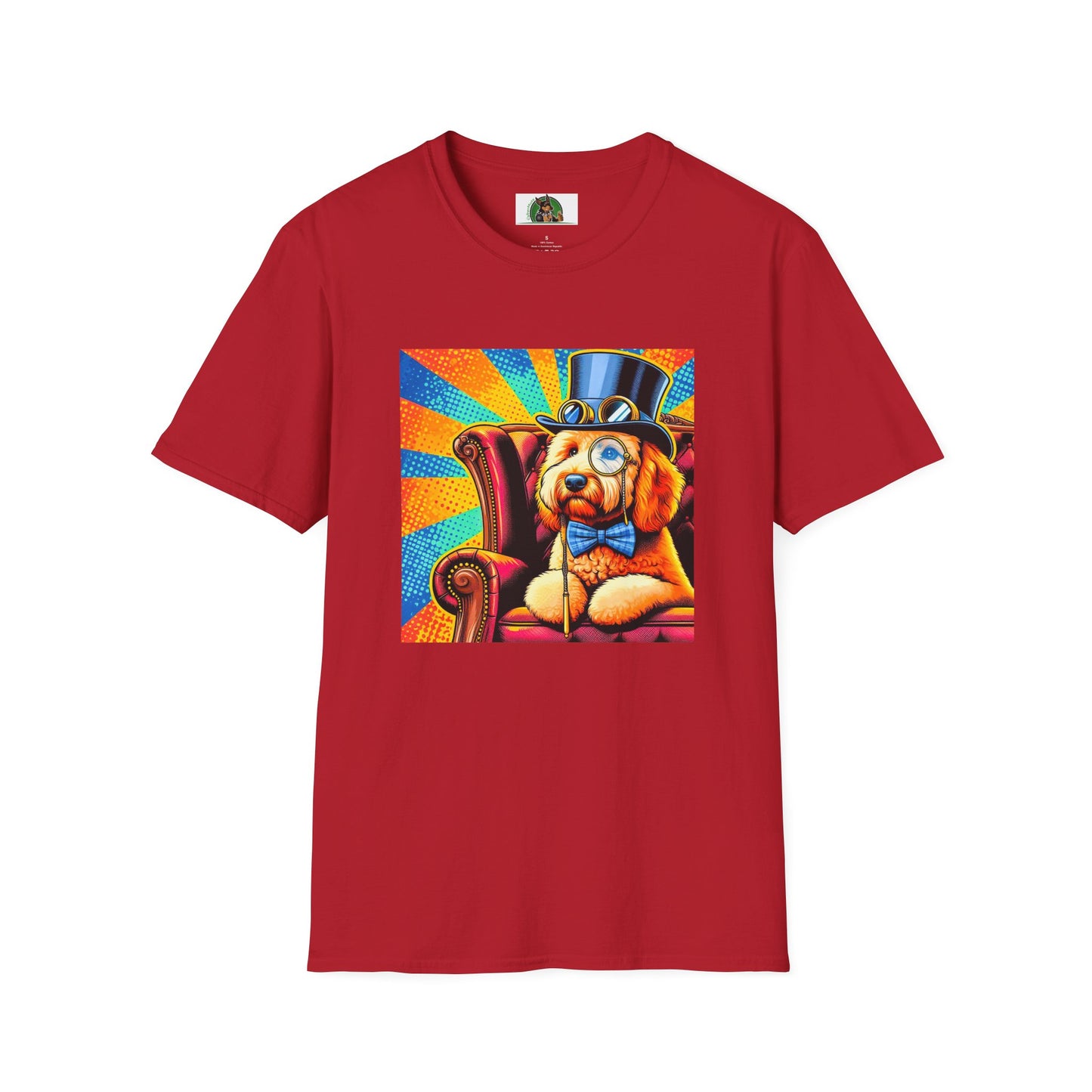Golden Doodle steam punk cutie shirt T-Shirt Printify S Cherry Red
