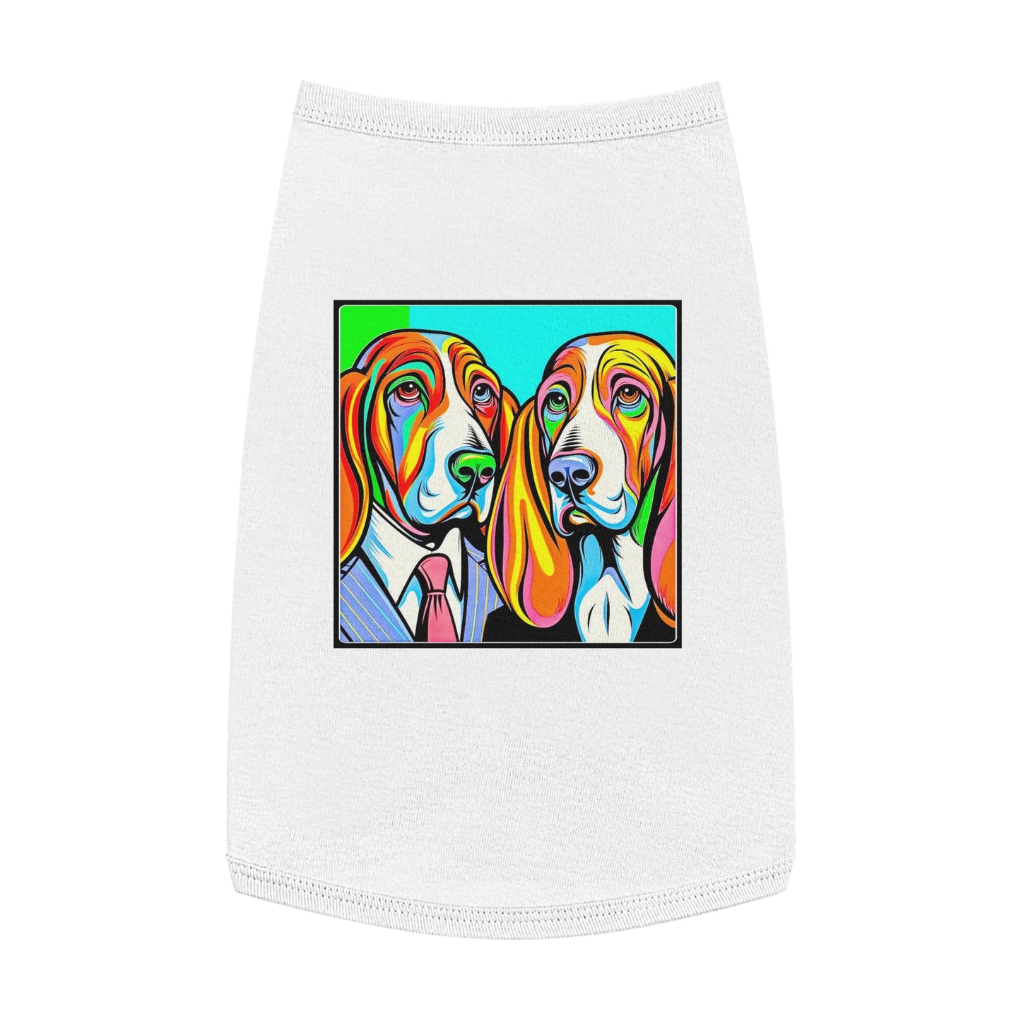 Pet Tank Top Basset Hound Pets Printify L White