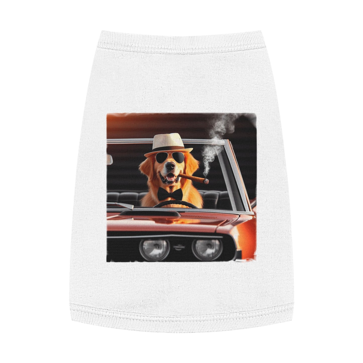 Golden Retriever pet tank top Pets Printify M White 