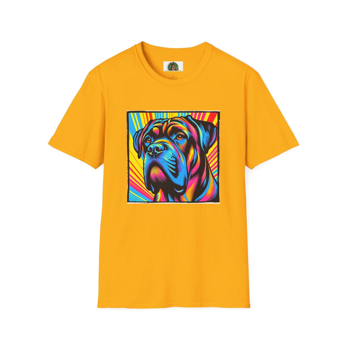 Cane Corso Pop Art Shirt T-Shirt Printify S Gold