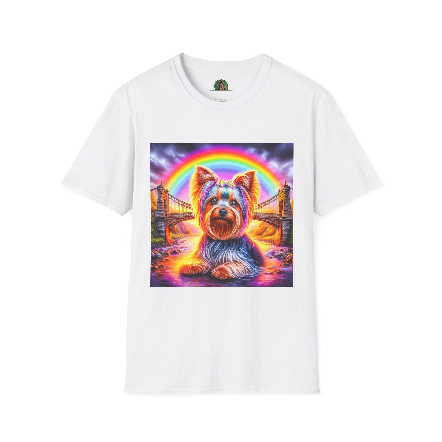 Yorkie T-Shirt Printify S White 