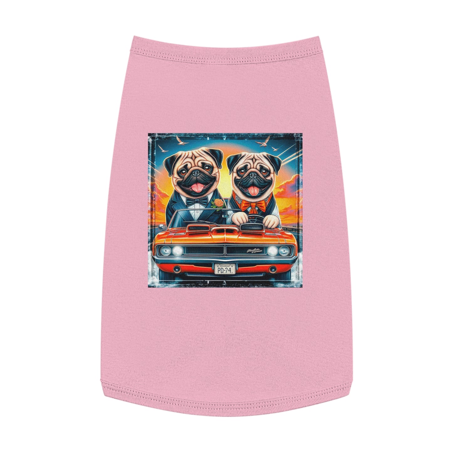 Wacky Pet Tank Top Pug Pets Printify L Pink 