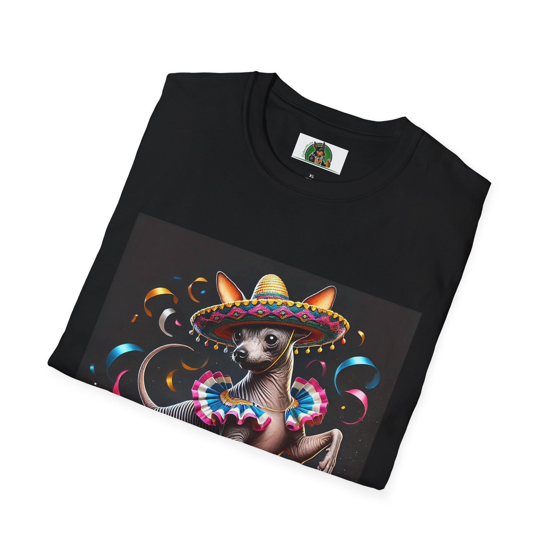 Mexican Hairless Dancing Dog T-Shirt T-Shirt Printify