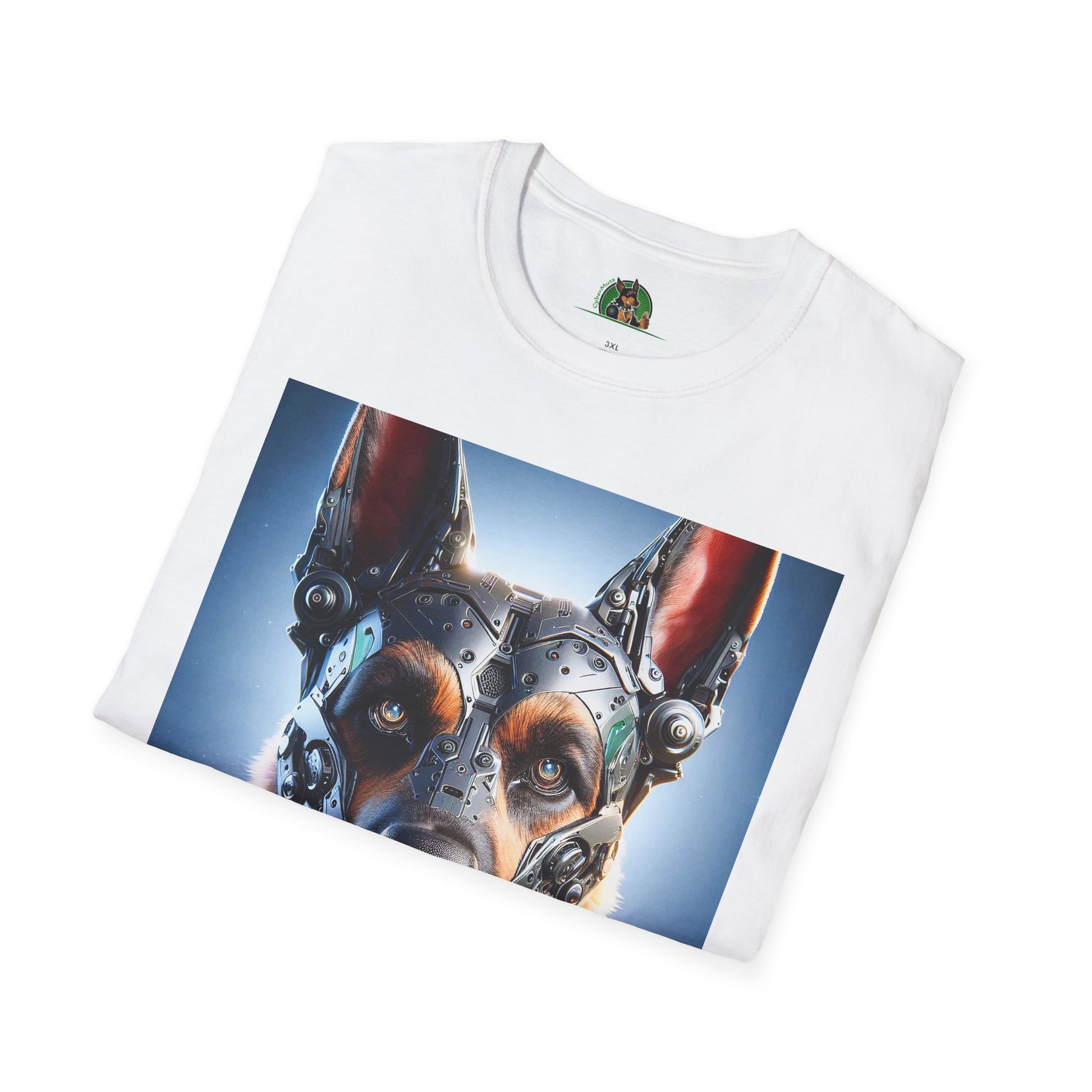 German Shepherd Metal Man T-Shirt T-Shirt Printify