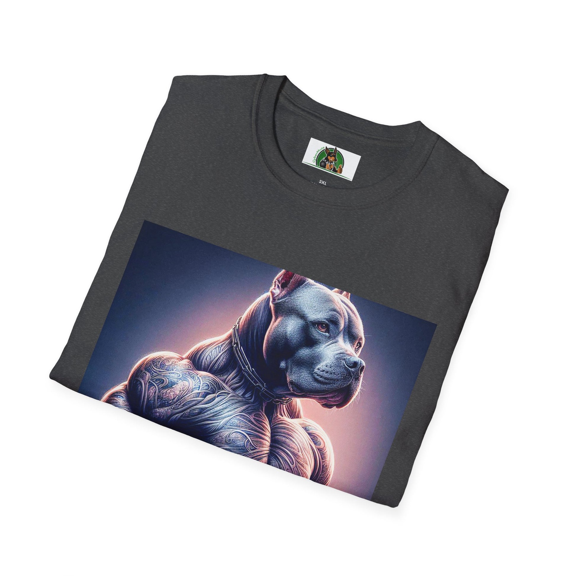 Pit Bull muscles man T-Shirt Printify