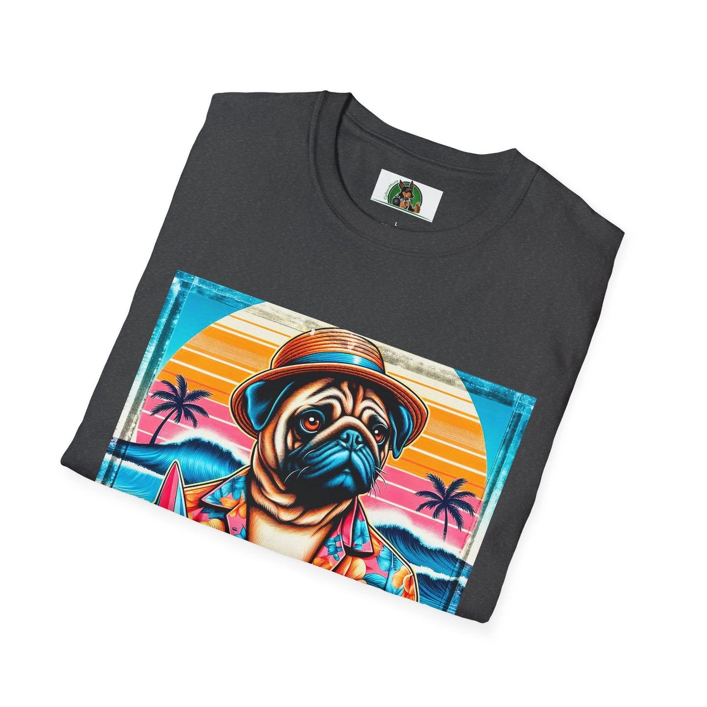 Surfer Pugs T-Shirt T-Shirt Printify