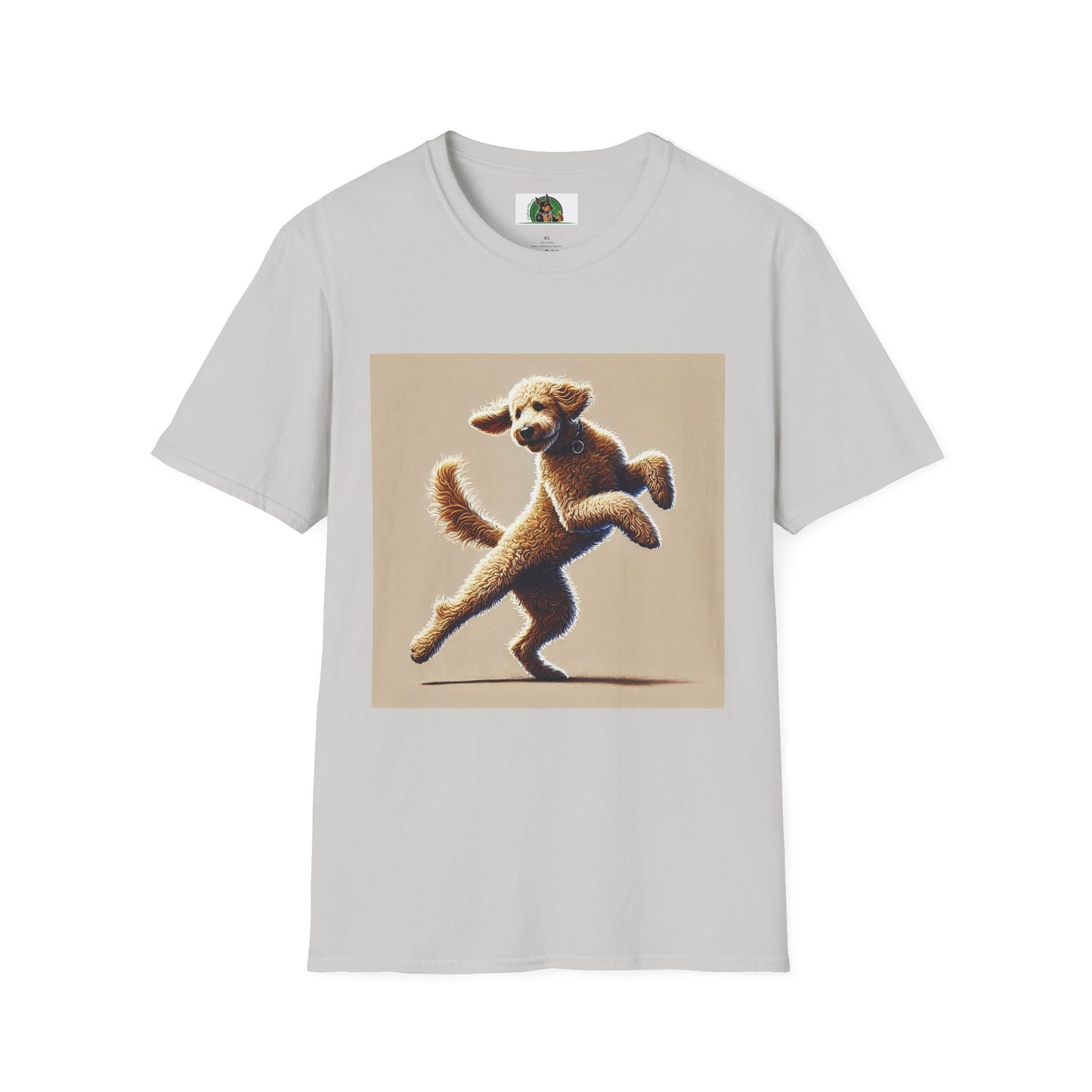 Dancing Golden Doodle T-Shirt T-Shirt Printify S Ice Grey