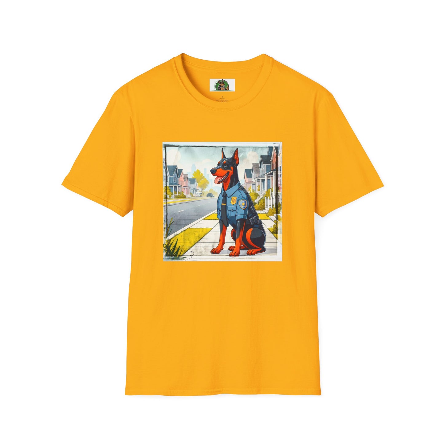 Doberman T-Shirt Printify S Gold