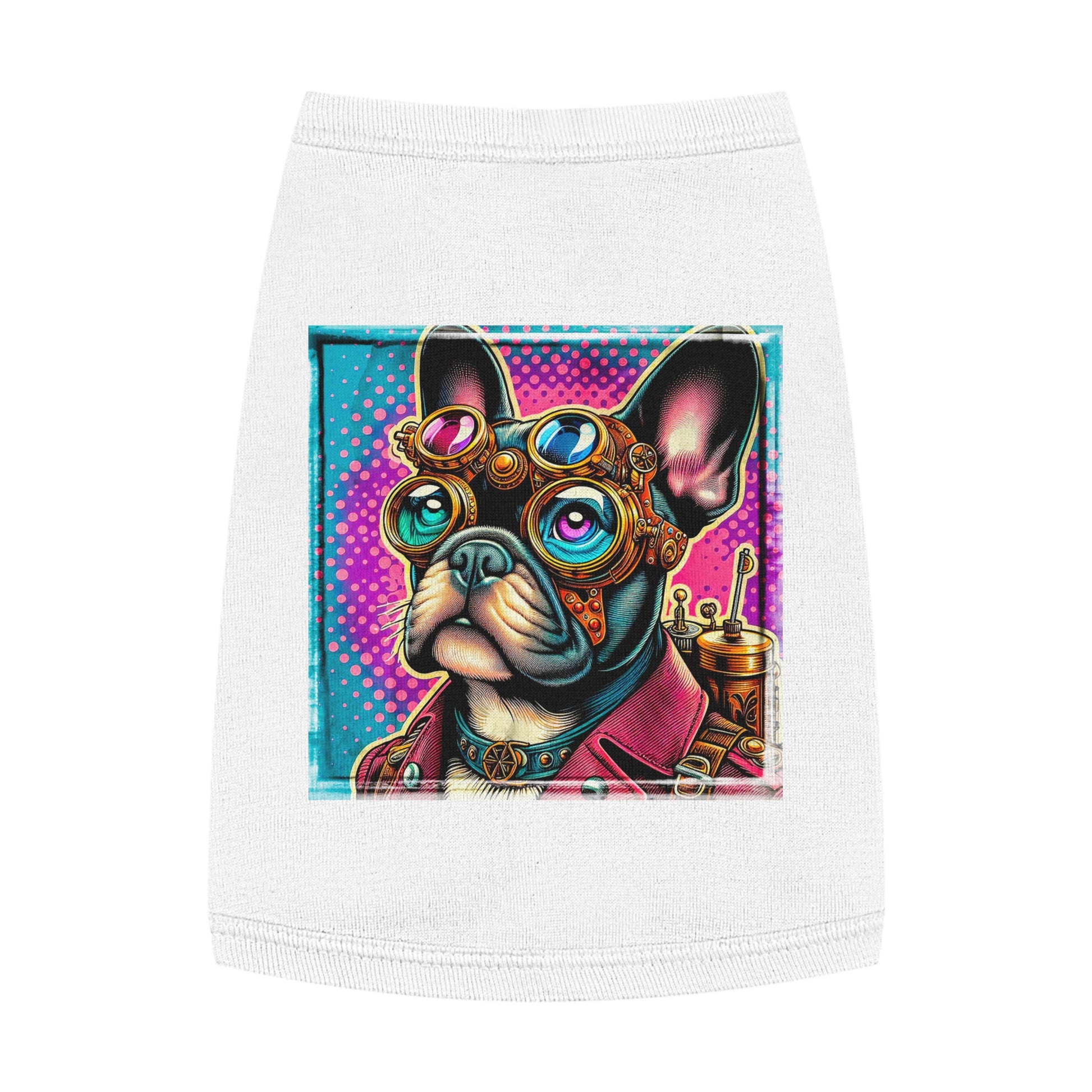 Pet Tank Top French Bulldog colorful steampunk t shirt Pets Printify