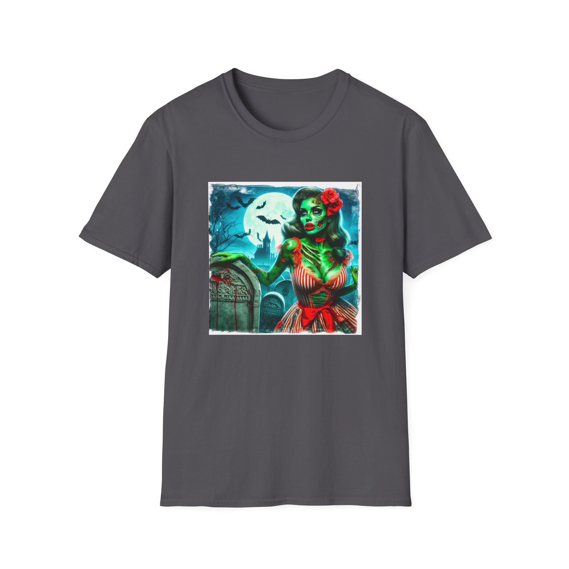 Marketing Zombie Pinup Mis·cel·la·ne·ous T-Shirt Printify S Charcoal 