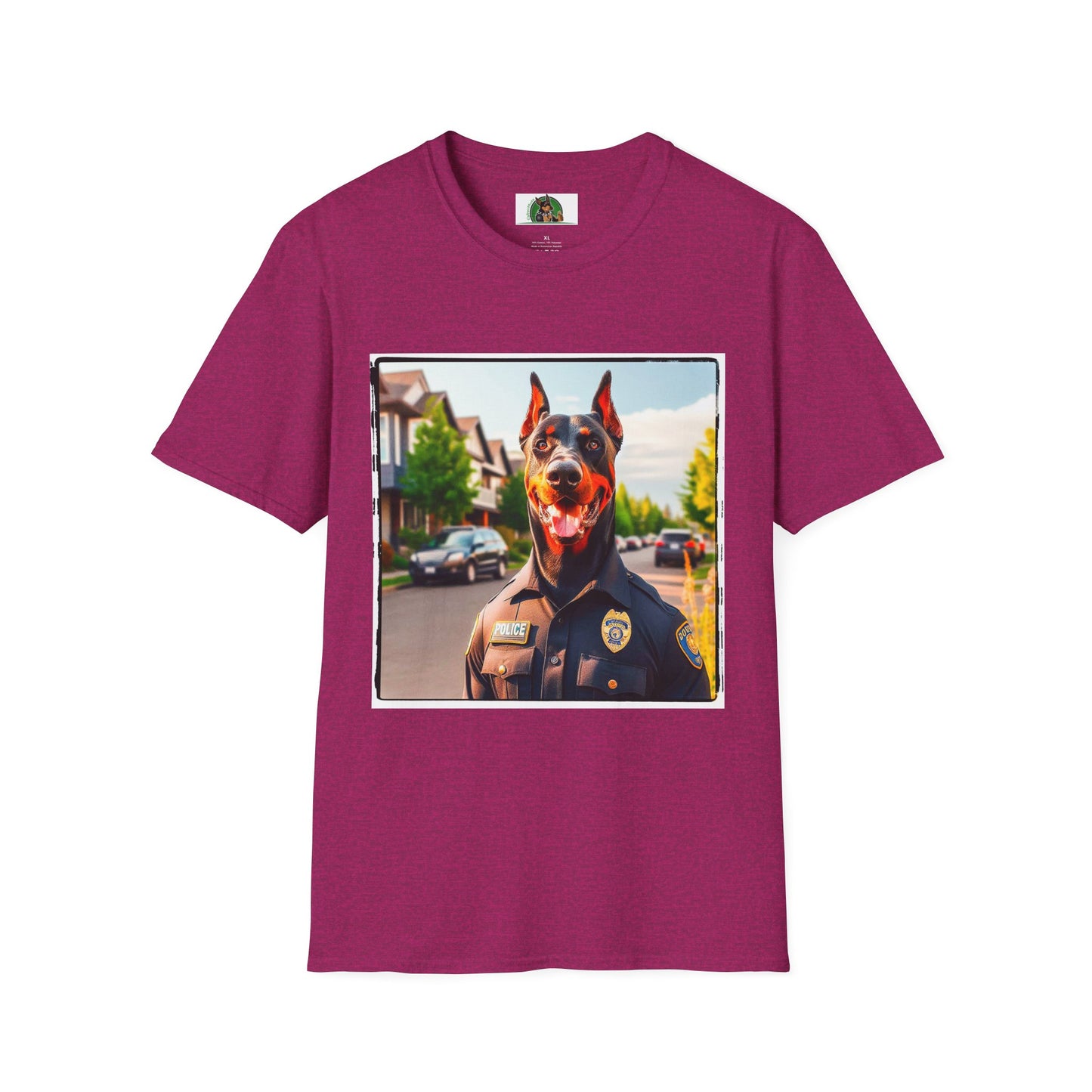 Doberman T-Shirt Printify S Antique Heliconia 