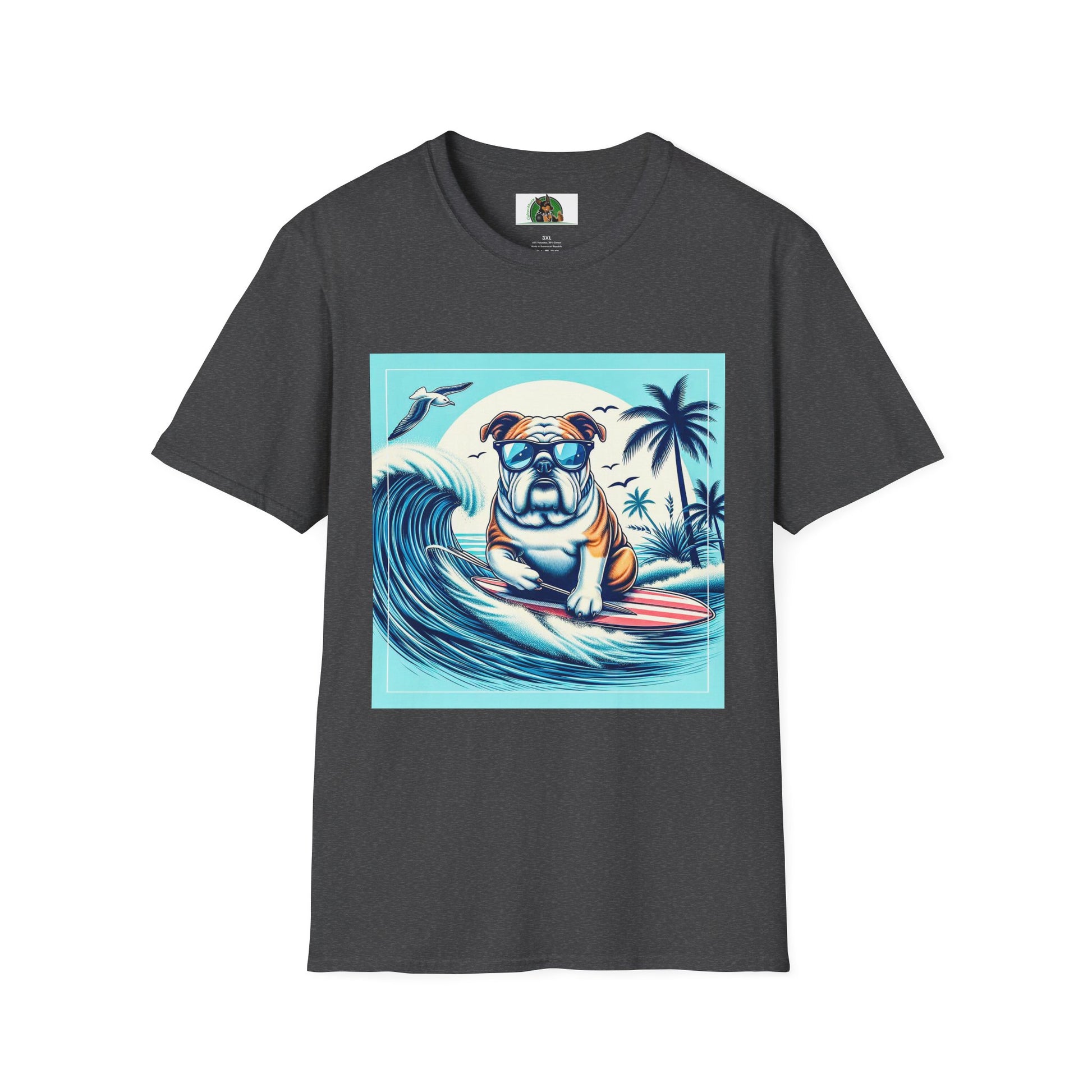 Bulldog T-Shirt Printify XS Dark Heather