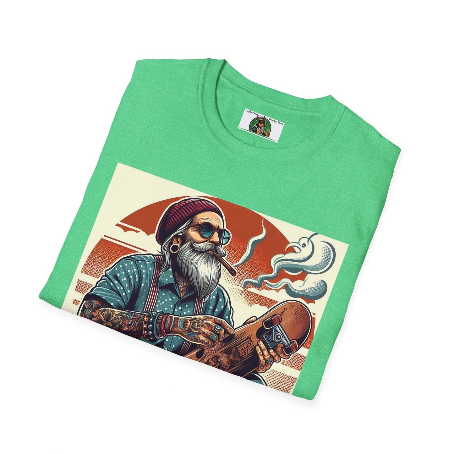 Wacky Skater Dude Smoking T-Shirt Printify   