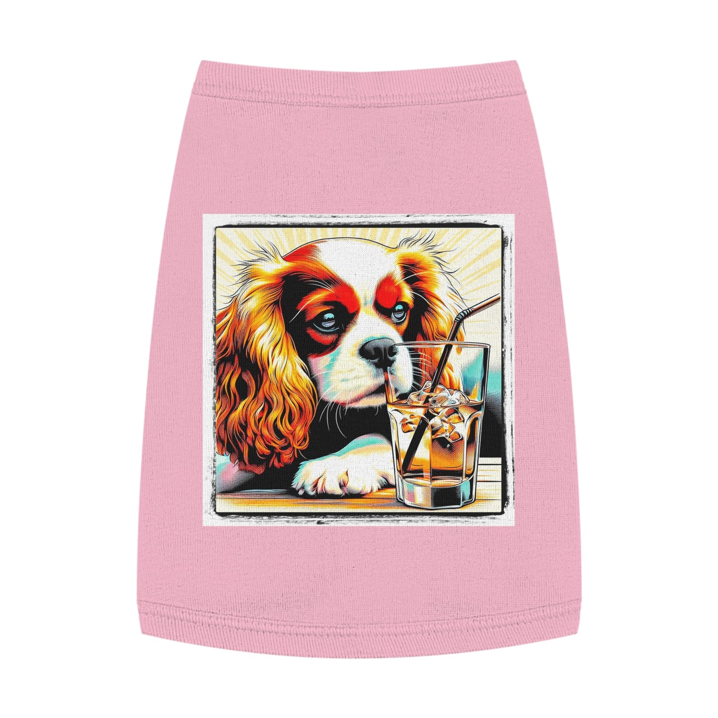 Pet Tank Top Cavalier King Charles Spaniel Pets Printify M Pink