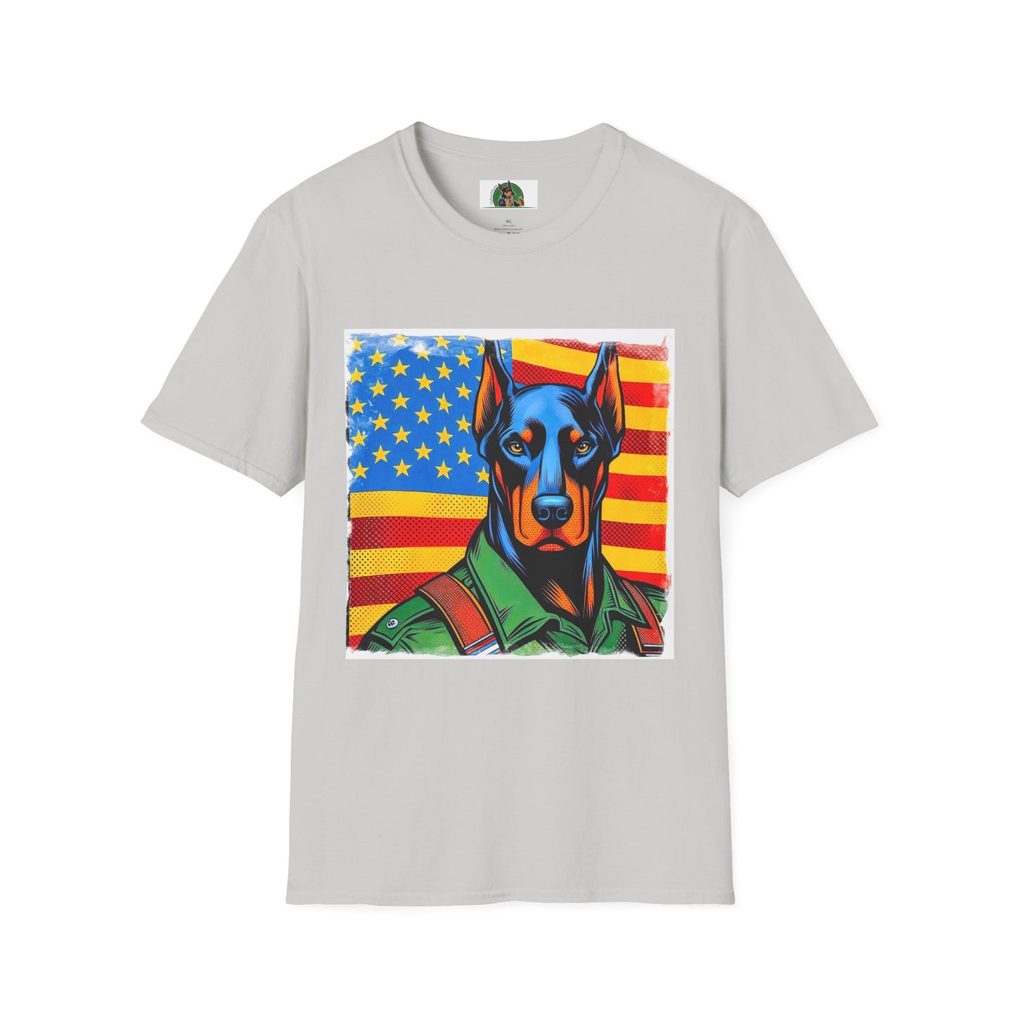 Doberman Air Force hero t shirt T-Shirt Printify S Ice Grey