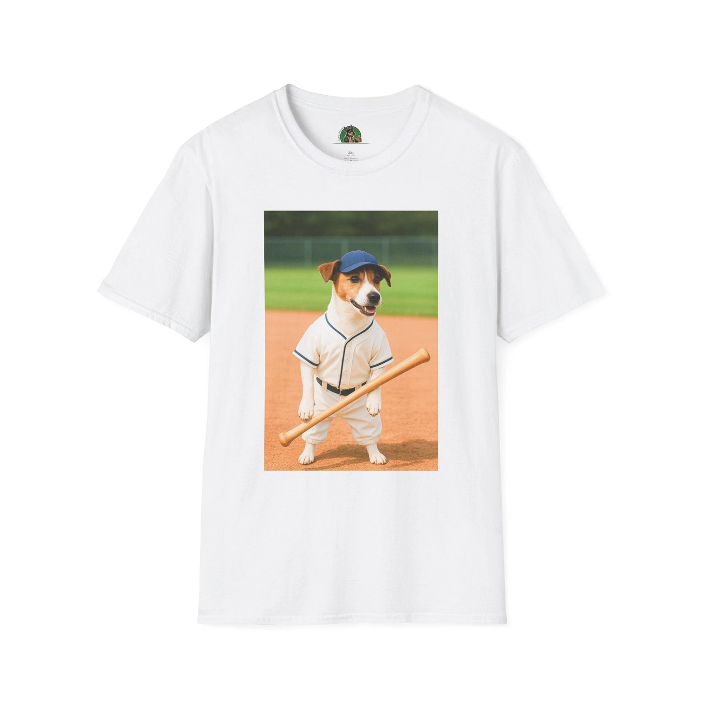 Jack Russell Baseball Tee — Sports Dog T-Shirt T-Shirt Printify White S