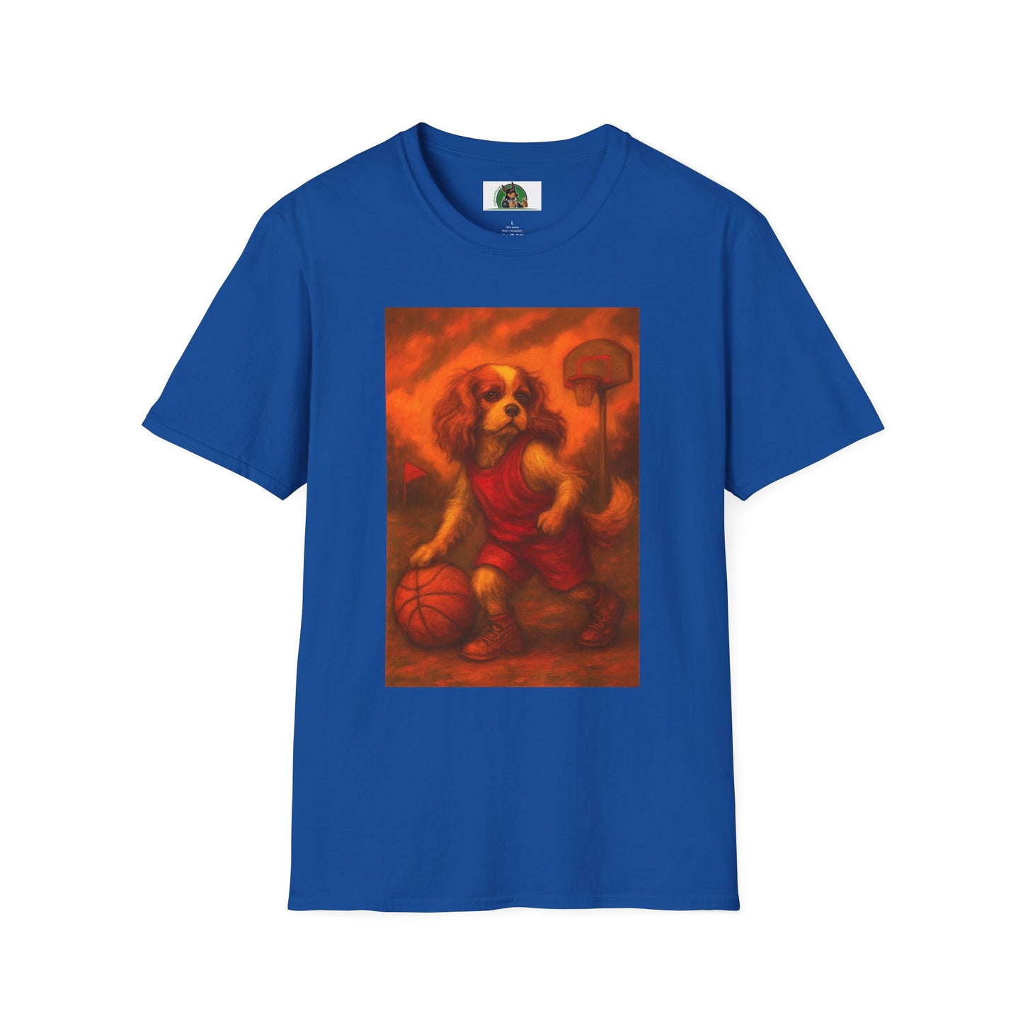 Basketball Sports T-Shirt - Cavalier King Charles Design T-Shirt Printify Royal XS