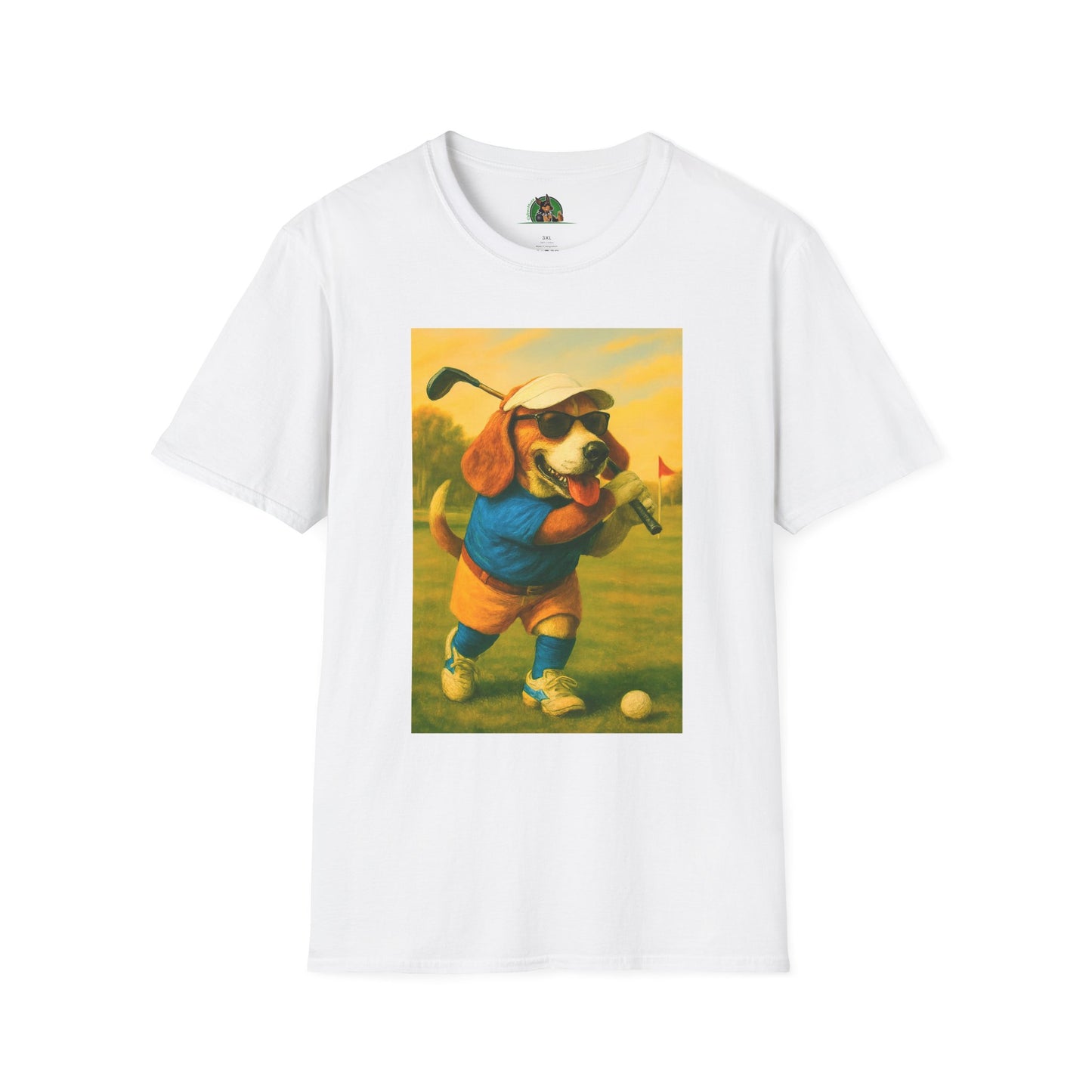Sports Beagle Golf T-Shirt T-Shirt Printify White XS