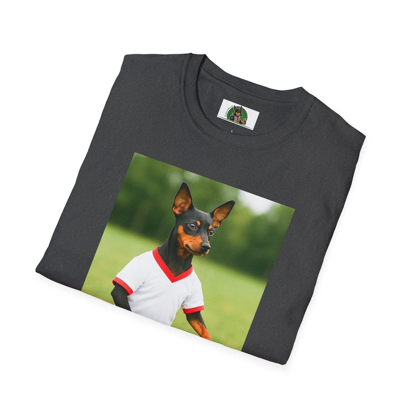 Miniature Pinscher Soccer T-Shirt — "Min Pin Soccer" Dog Lover Sports Tee T-Shirt Printify