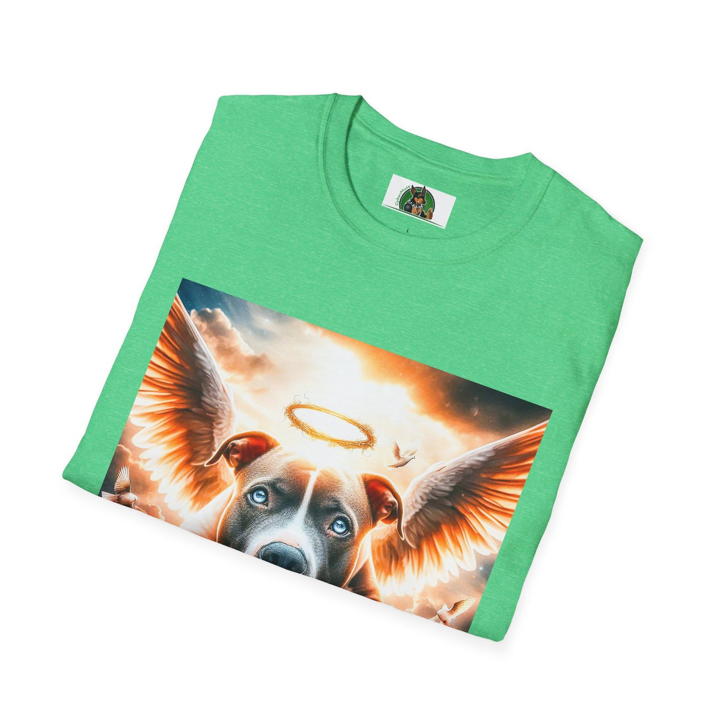 Pit bull heaven and clouds shirt
