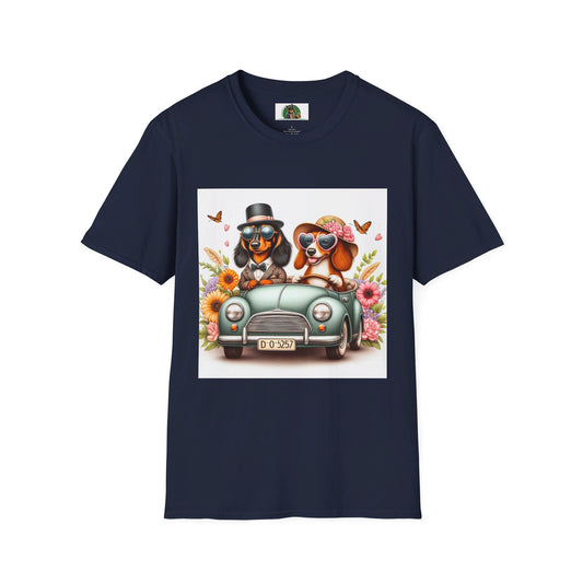 Wacky Dachshund T-Shirt Printify Navy S 