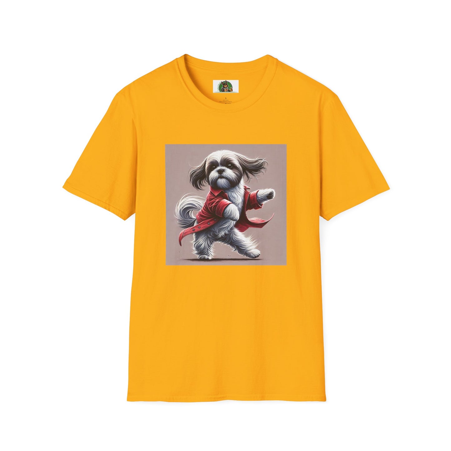 Dancing Shih Tzu T-Shirt T-Shirt Printify S Gold