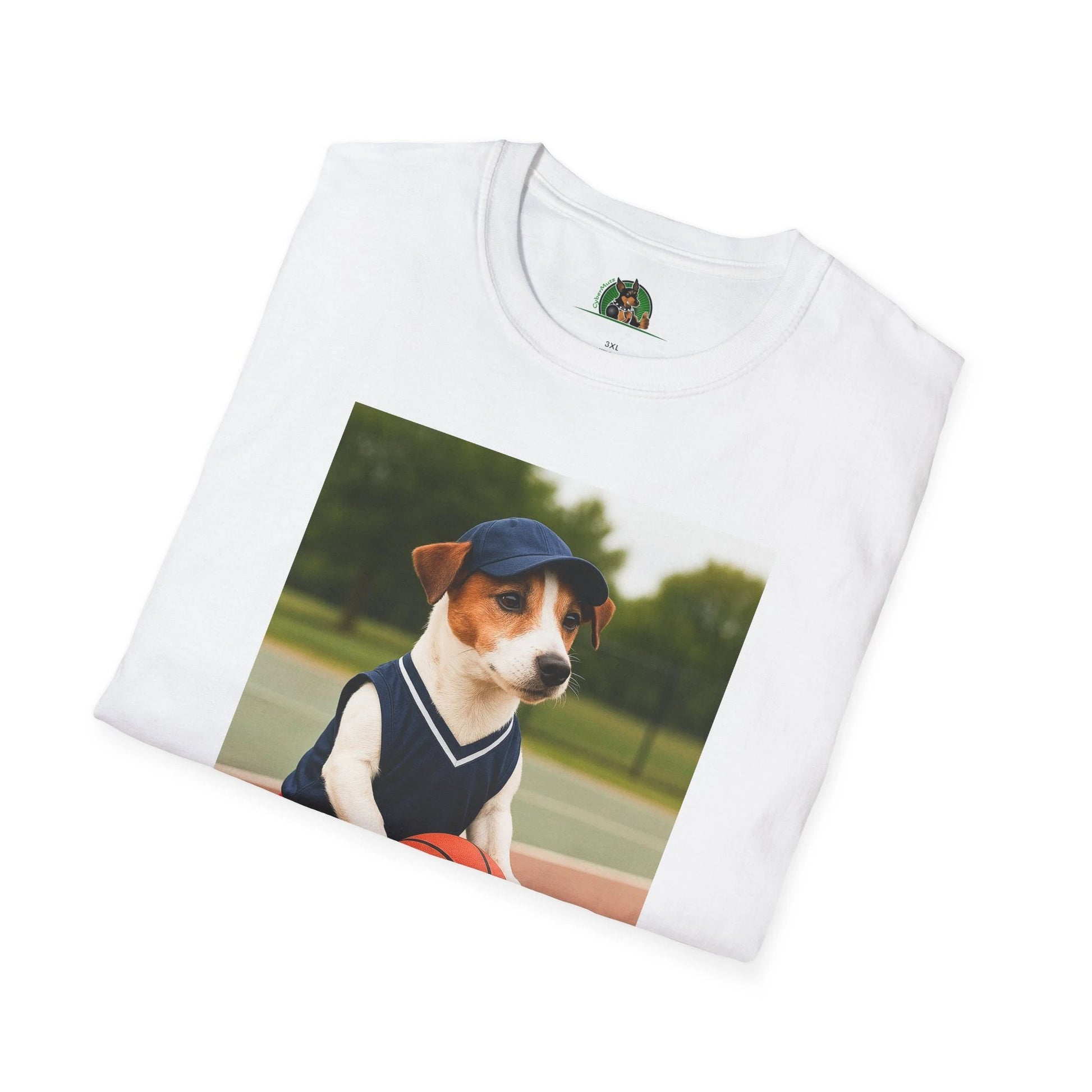 Jack Russell Basketball T-Shirt — Sports Dog Tee for Dog Lovers T-Shirt Printify