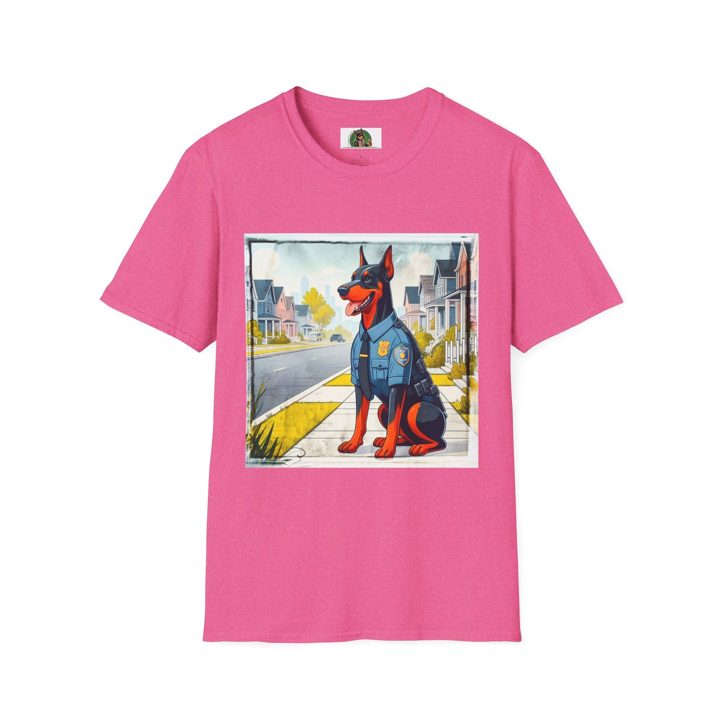 Doberman T-Shirt Printify S Heather Heliconia