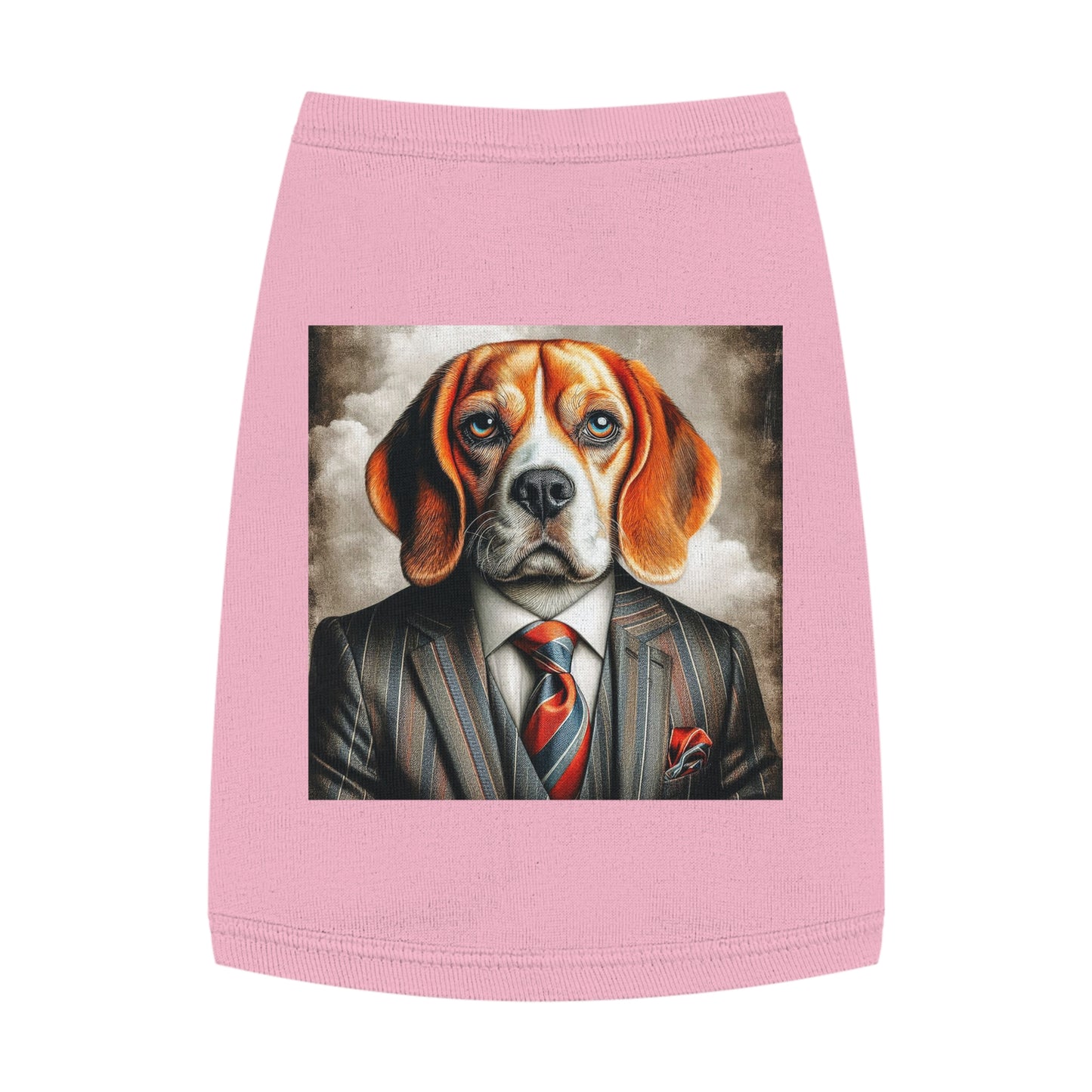 Pet Tank Top Beagle Dog In Suit Pets Printify M Pink 