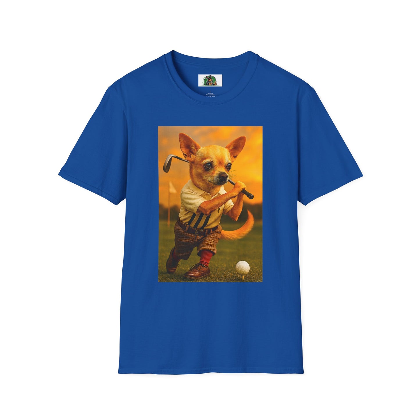 Chihuahua Golf T-Shirt Sports T-Shirt Printify Royal XS
