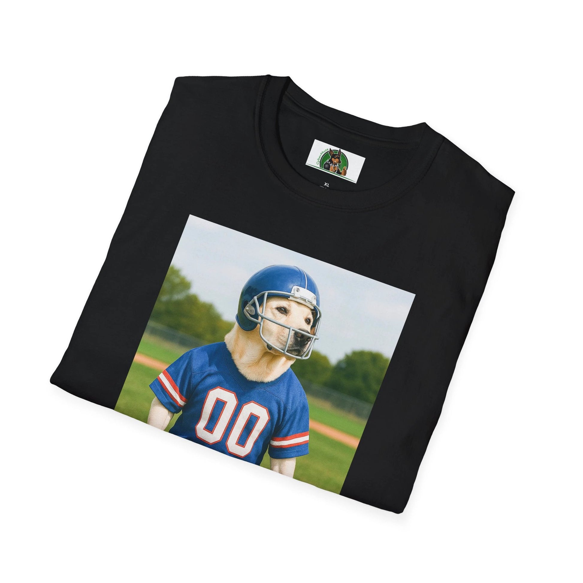 Labrador Retriever Football T-Shirt — Sports Dog Tee for Dog Lovers by Printify