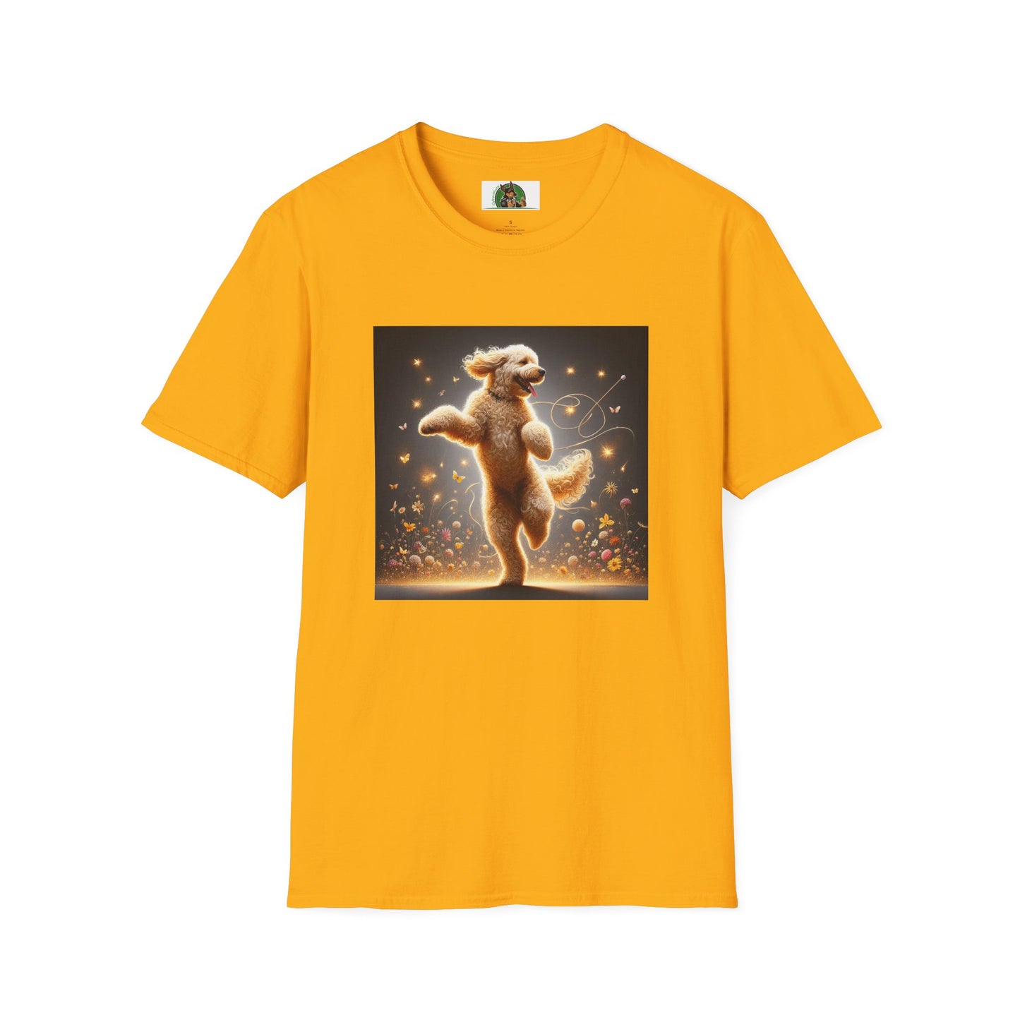 Dancing Golden Doodle T-Shirt T-Shirt Printify S Gold