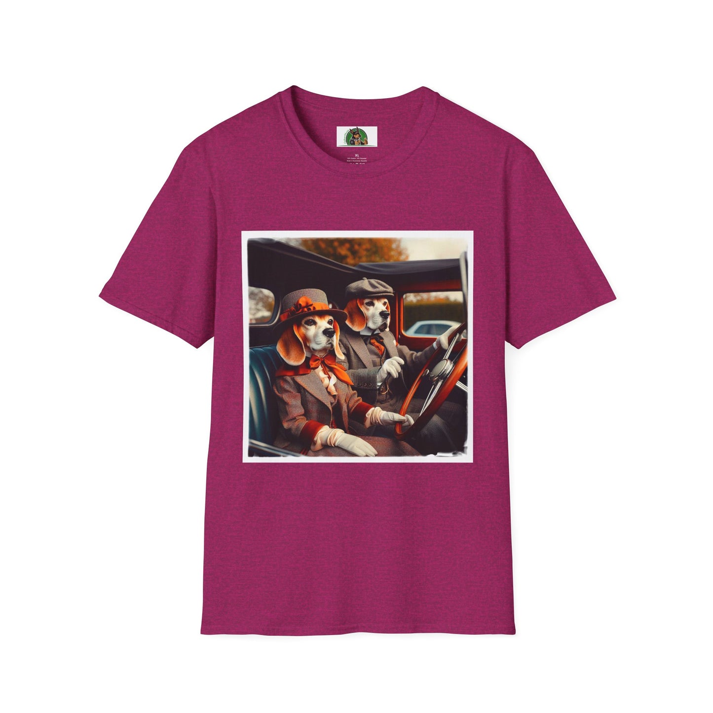 Wacky Beagle Old Time Couple T-Shirt Printify S Antique Heliconia 