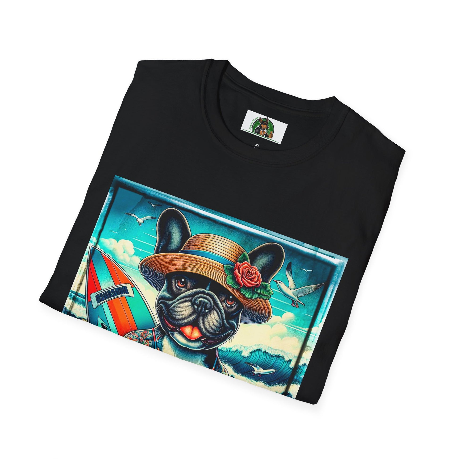 French Bulldog fun in the sun t shirt T-Shirt Printify