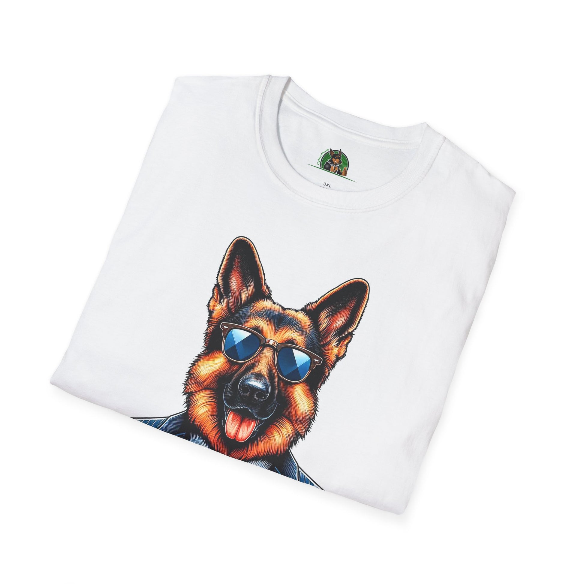 German Shepherd suit and tie T-Shirt Printify