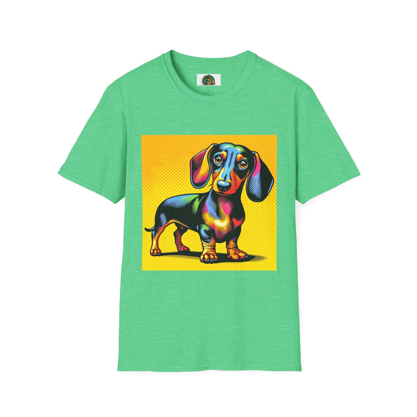 Dachshund T-Shirt Printify Heather Irish Green S 