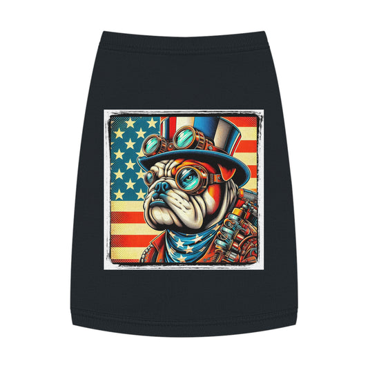 Pet Tank Top Bulldog American steampunk Pets Printify