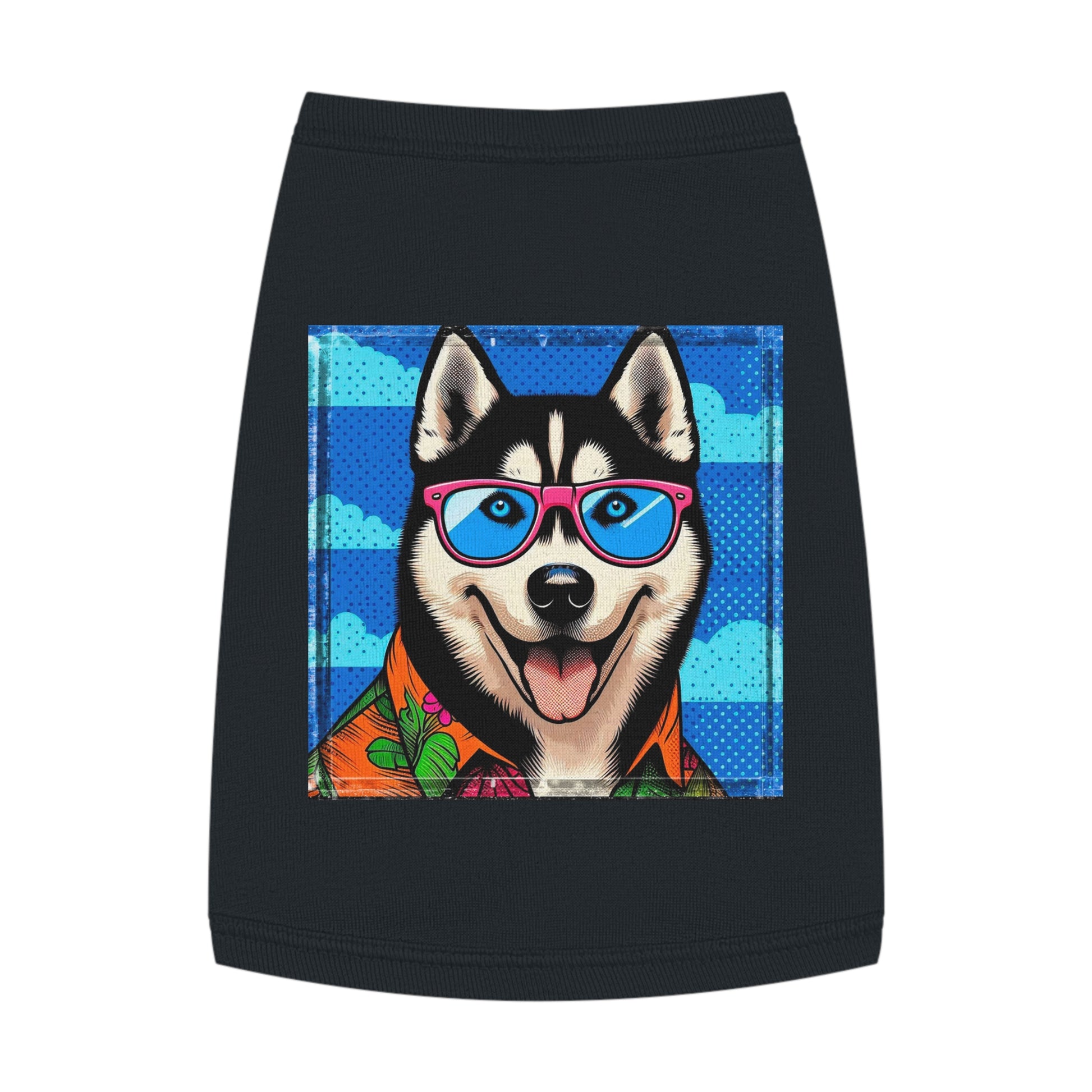 Pet Tank Top Husky cool guy Pets Printify M Black