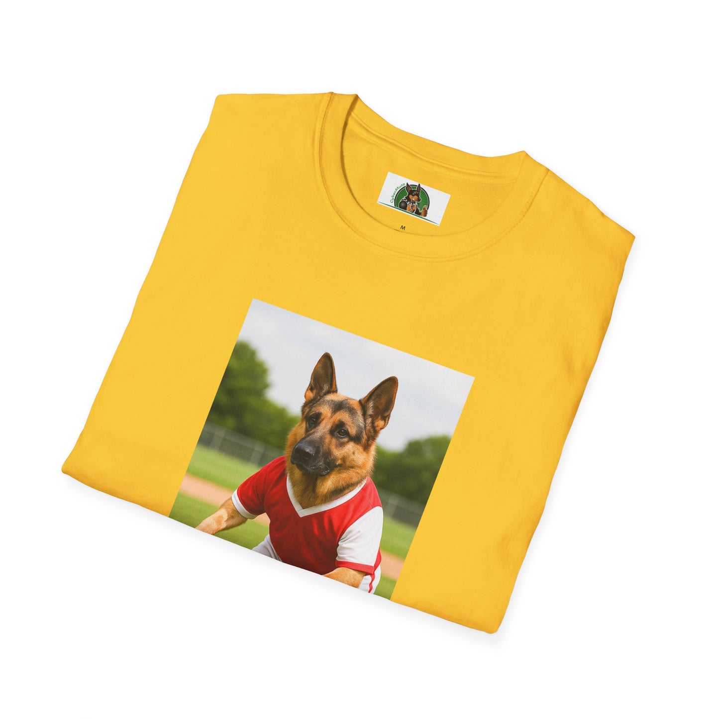 German Shepherd Soccer T-Shirt — Sports Dog Playing Soccer