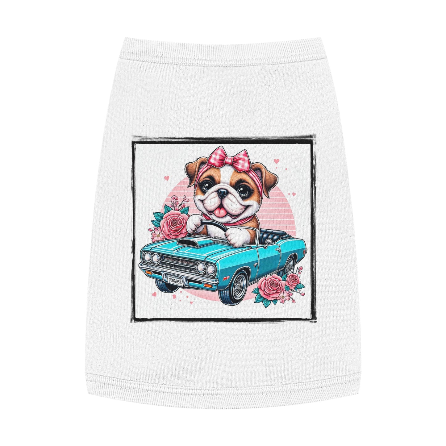 Wacky Pet Tank Top Bulldog Pets Printify M White 