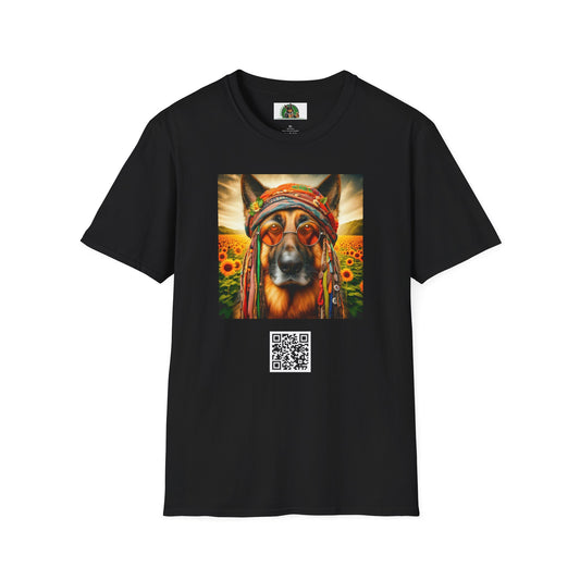 German Shepard hippie shirt T-Shirt Printify XS Black