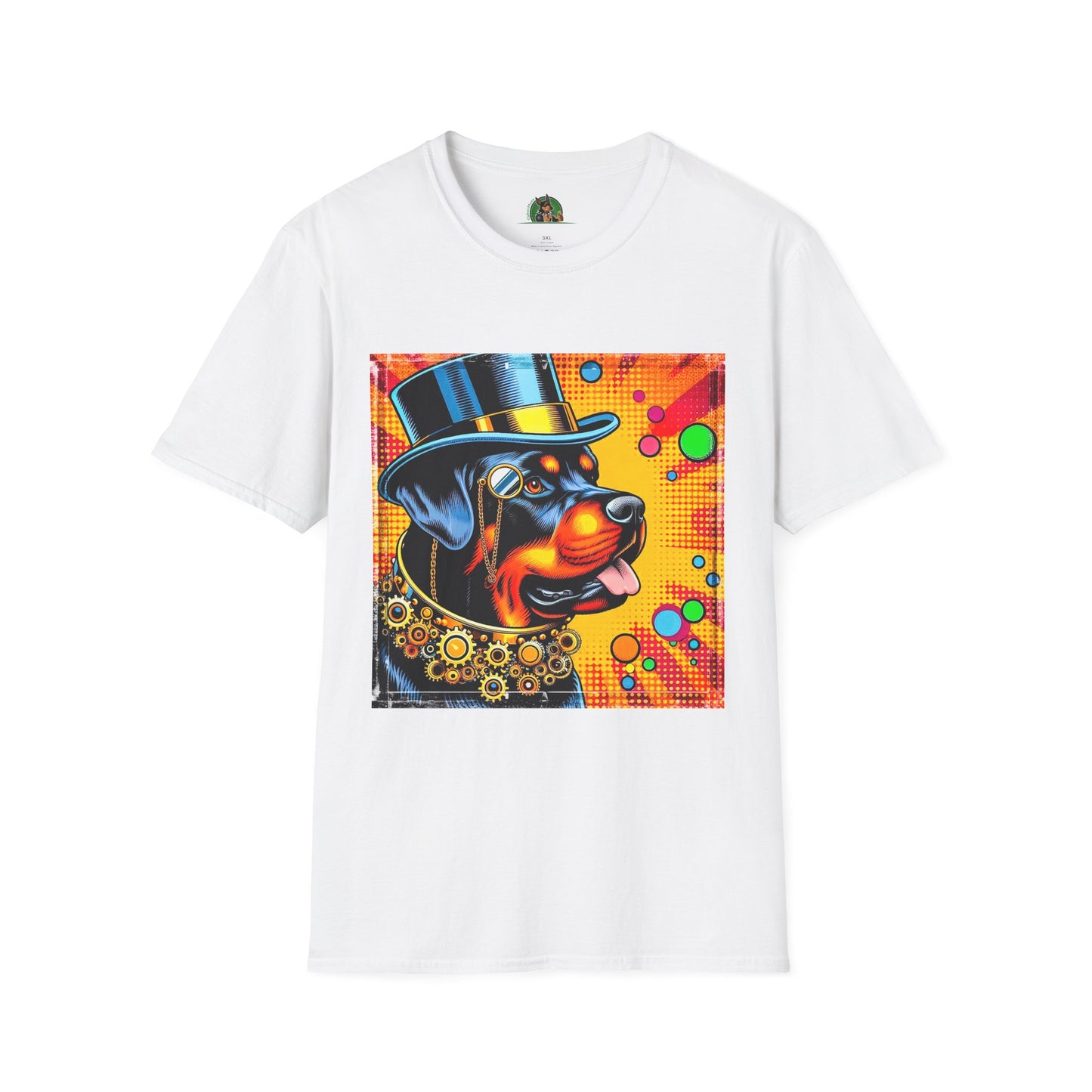 Rottweiler colorful steam punk T-Shirt Printify XS White