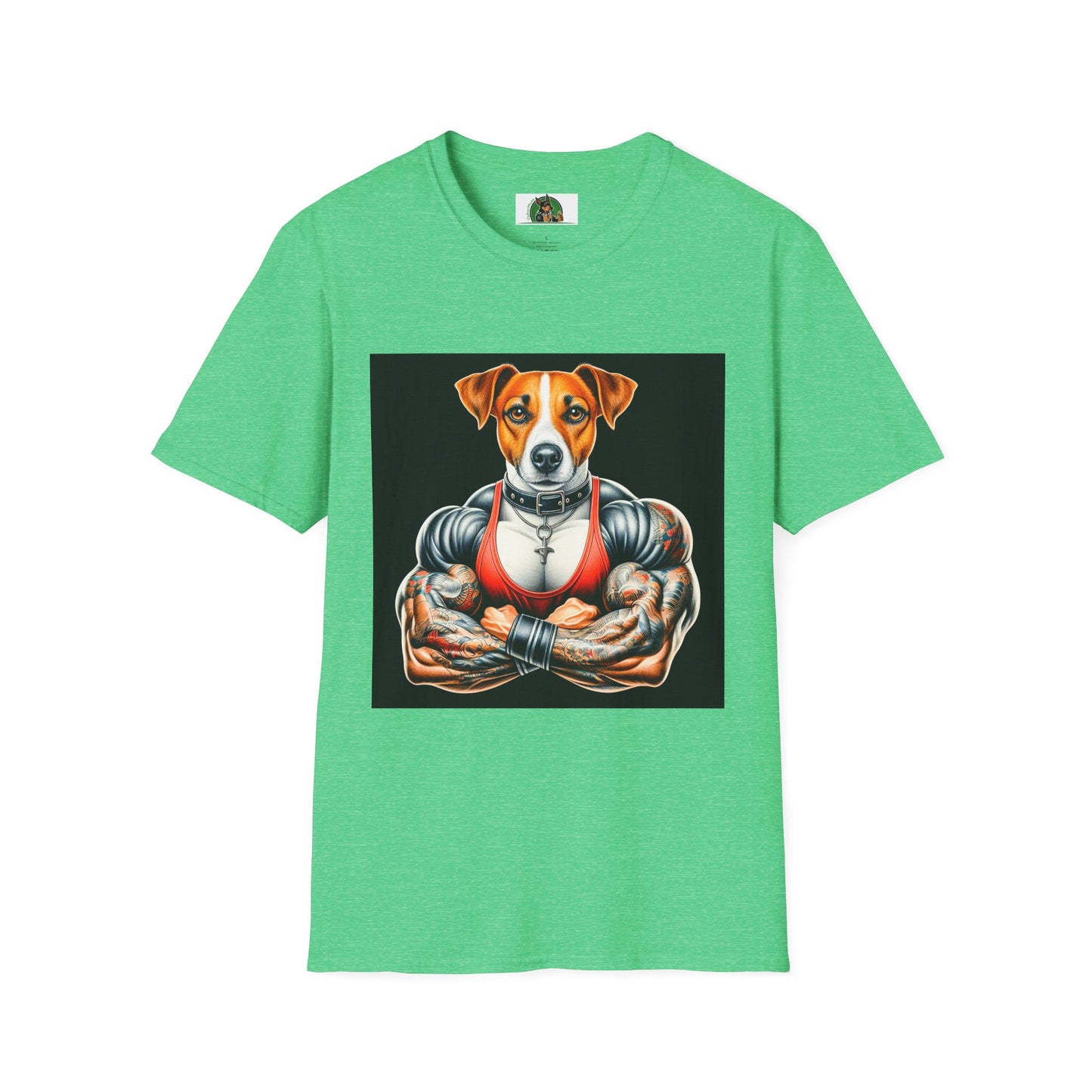Jack Russell Buff Dog T-Shirt Printify S Heather Irish Green