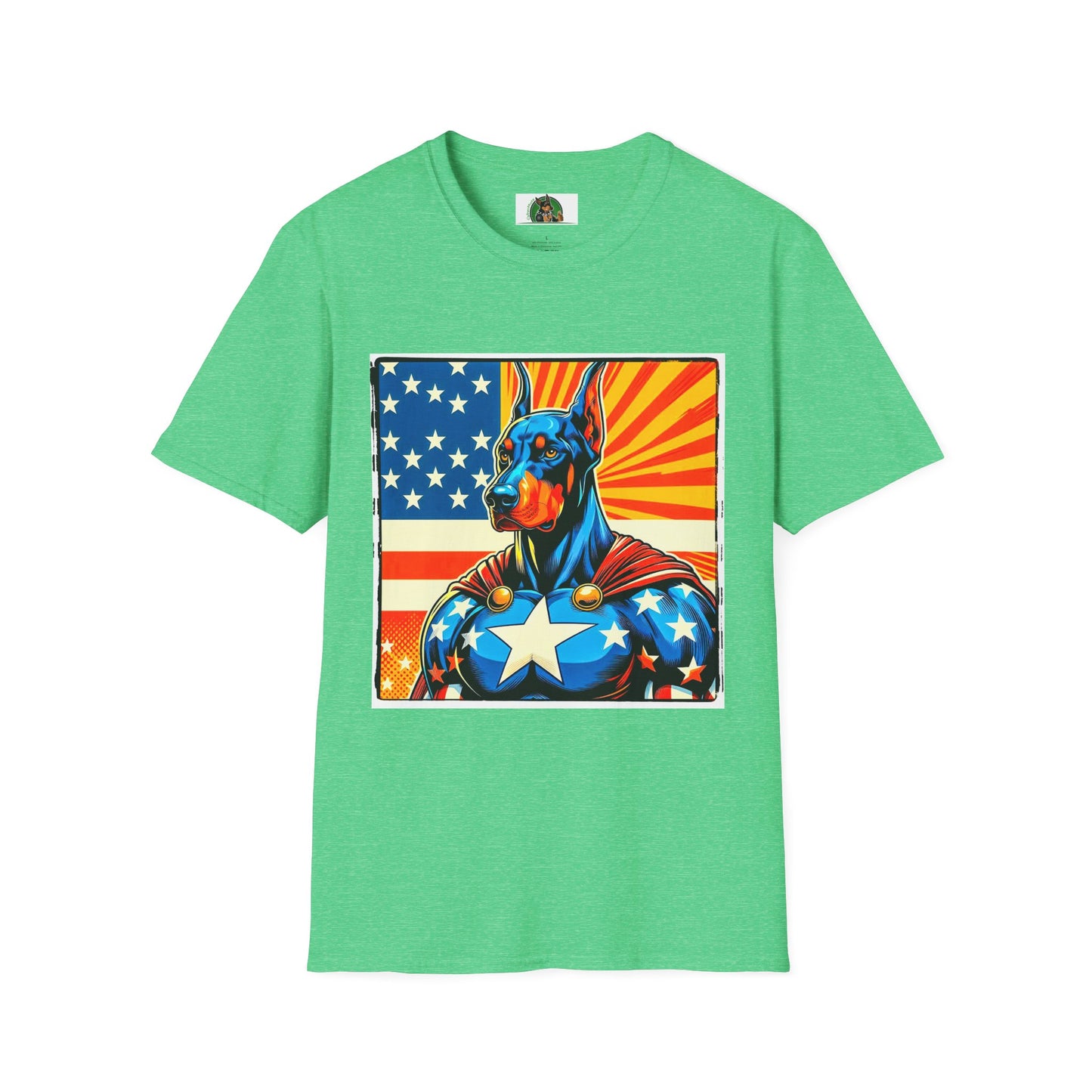 Doberman T-Shirt Printify S Heather Irish Green