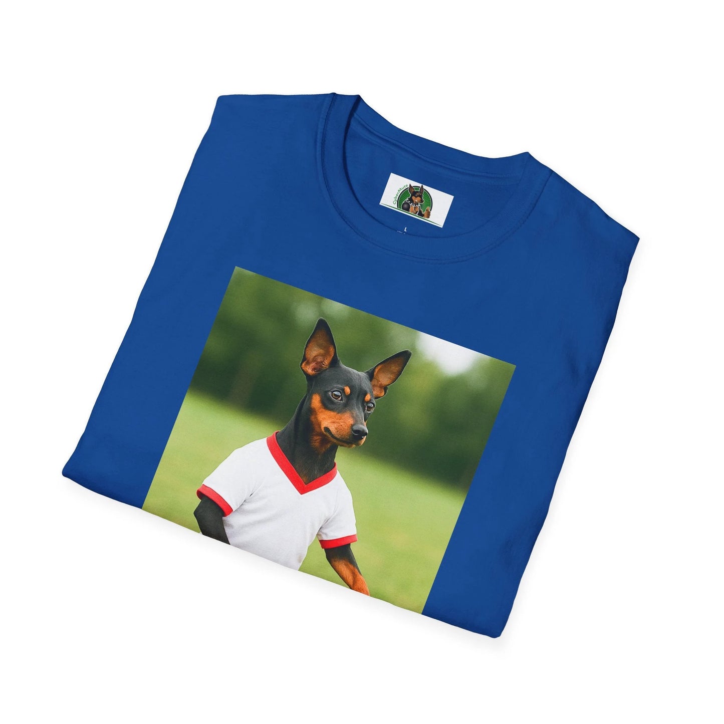 Miniature Pinscher Soccer T-Shirt — "Min Pin Soccer" Dog Lover Sports Tee T-Shirt Printify
